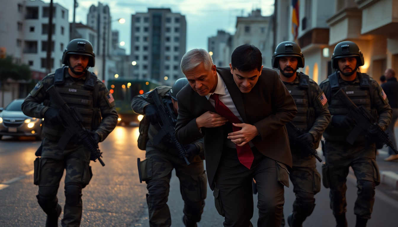 2026년 미국 군사작전으로 베네수엘라 대통령 체포 장면