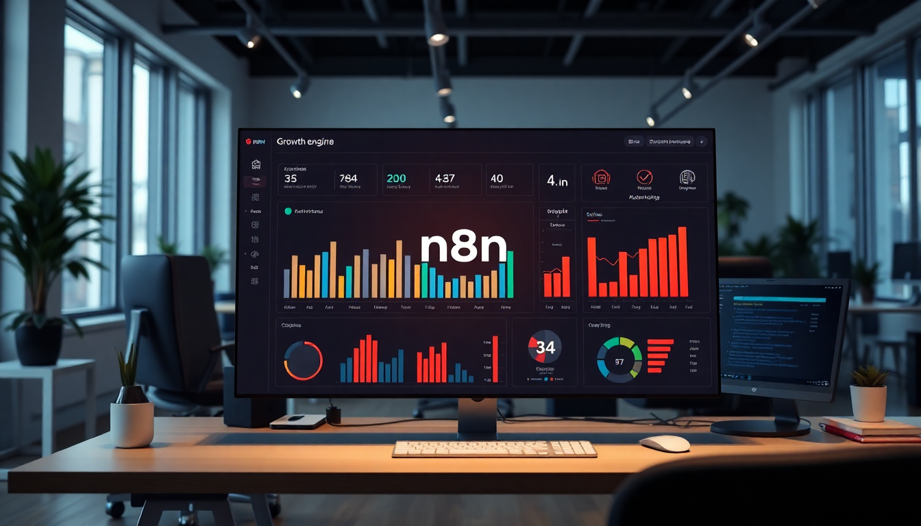 블로그의 자동화된 성장 엔진을 상징하는 스마트 성장 엔진 이미지