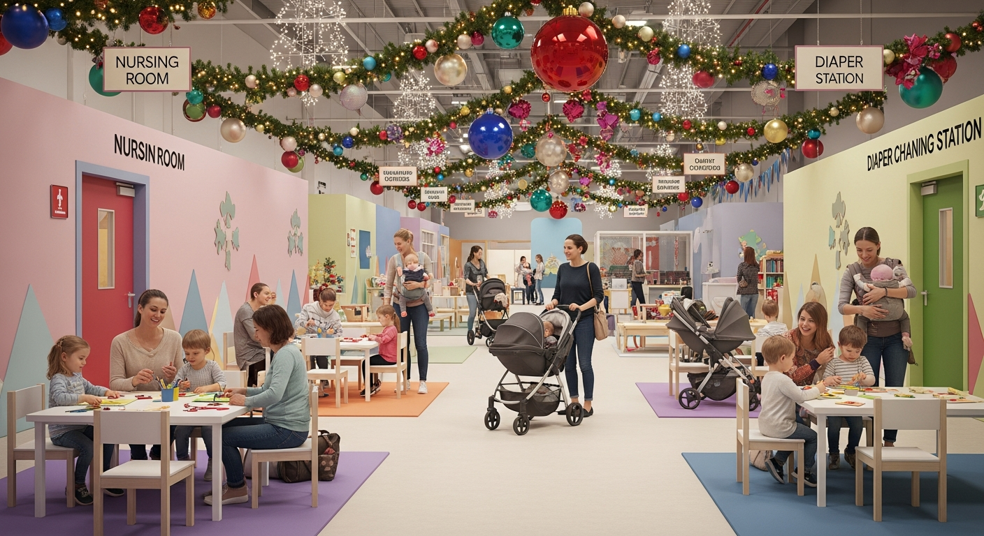 영유아 가족을 위한 따뜻하고 안전한 실내 크리스마스 체험 공간