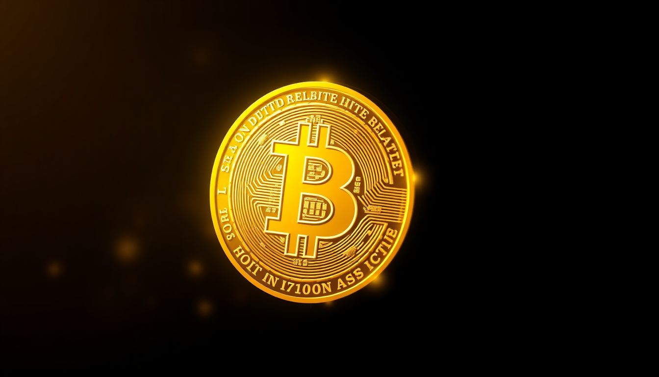 디지털 금으로서 비트코인의 가치를 상징하는 고화질 실사 이미지