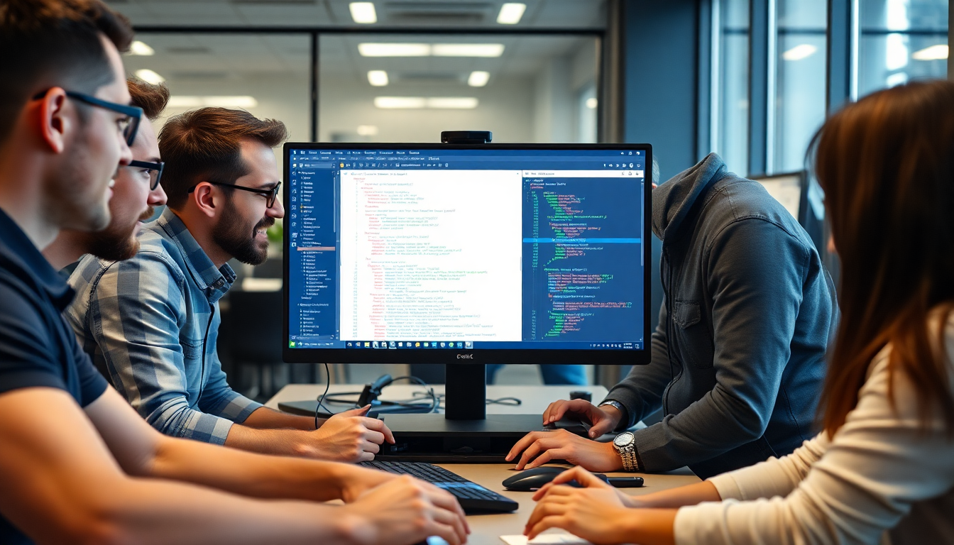 바이브 코딩 코드 품질 관리와 유지보수 전략을 나타내는 협업 이미지