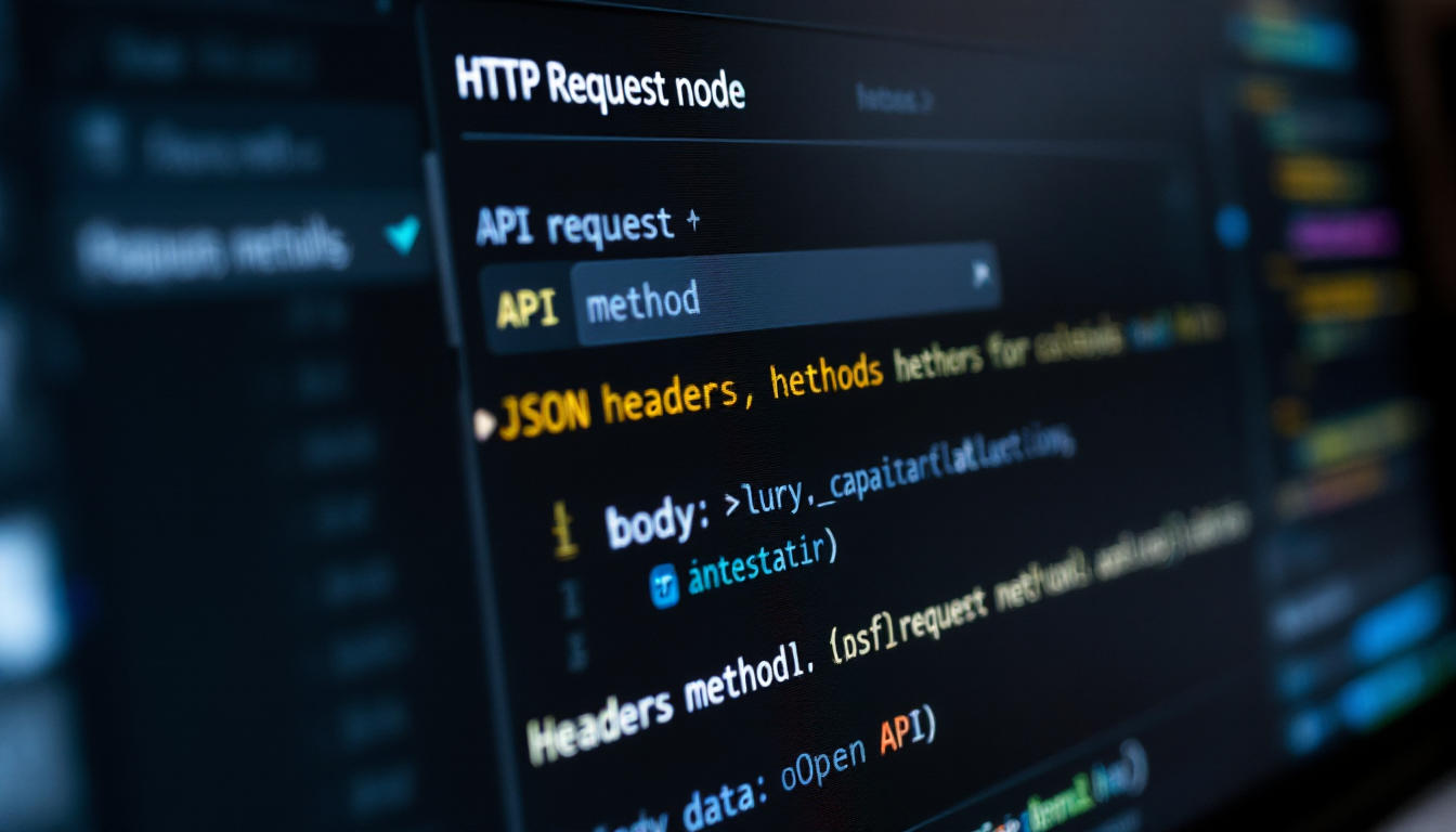 n8n의 HTTP Request 노드를 통해 API 연동 설정 중인 화면