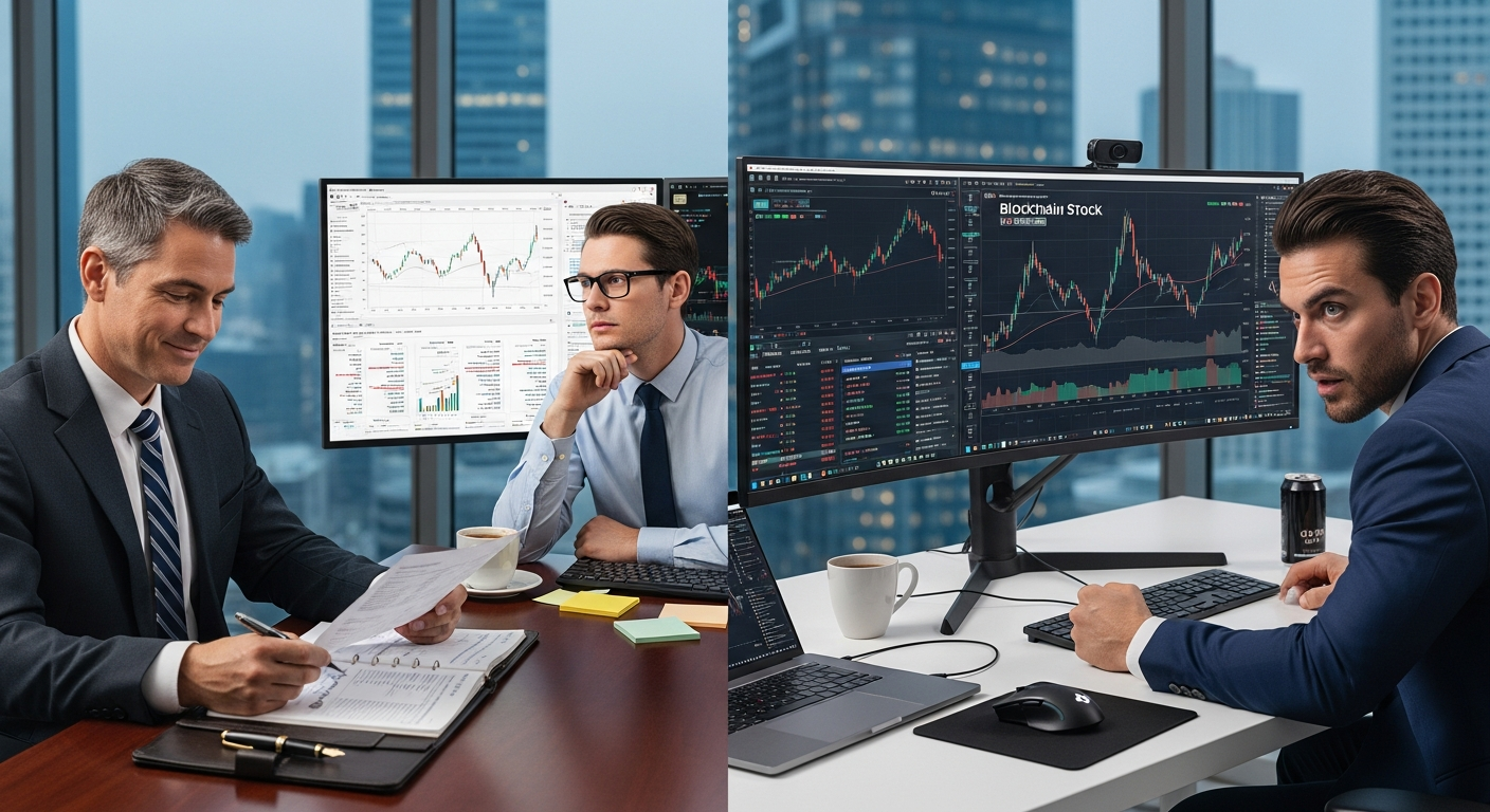 투자 성향별 맞춤 전략을 나타내는 초보, 중급, 고급 투자자의 모습