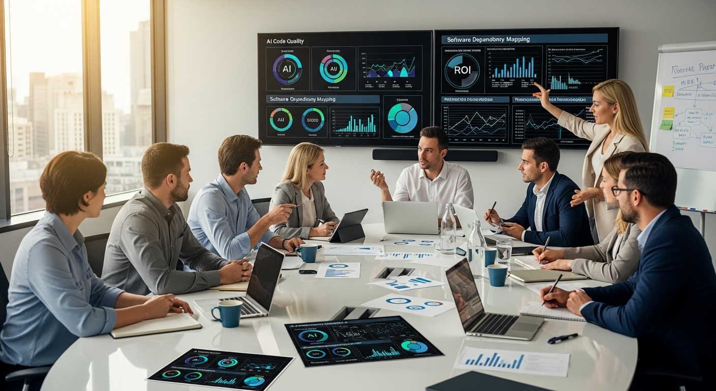 AI 코딩 도구 도입 전 반드시 고려해야 할 코드 품질과 보안, 의존성 및 비용 대비 효과에 대해 논의하는 모습