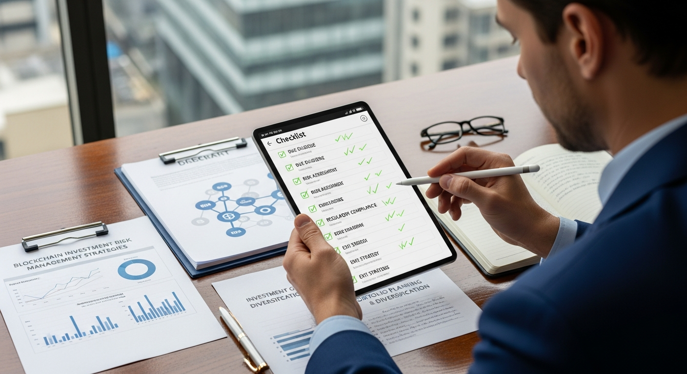 투자 시작 전 체크리스트와 위험 관리 전략을 확인하는 투자자의 모습