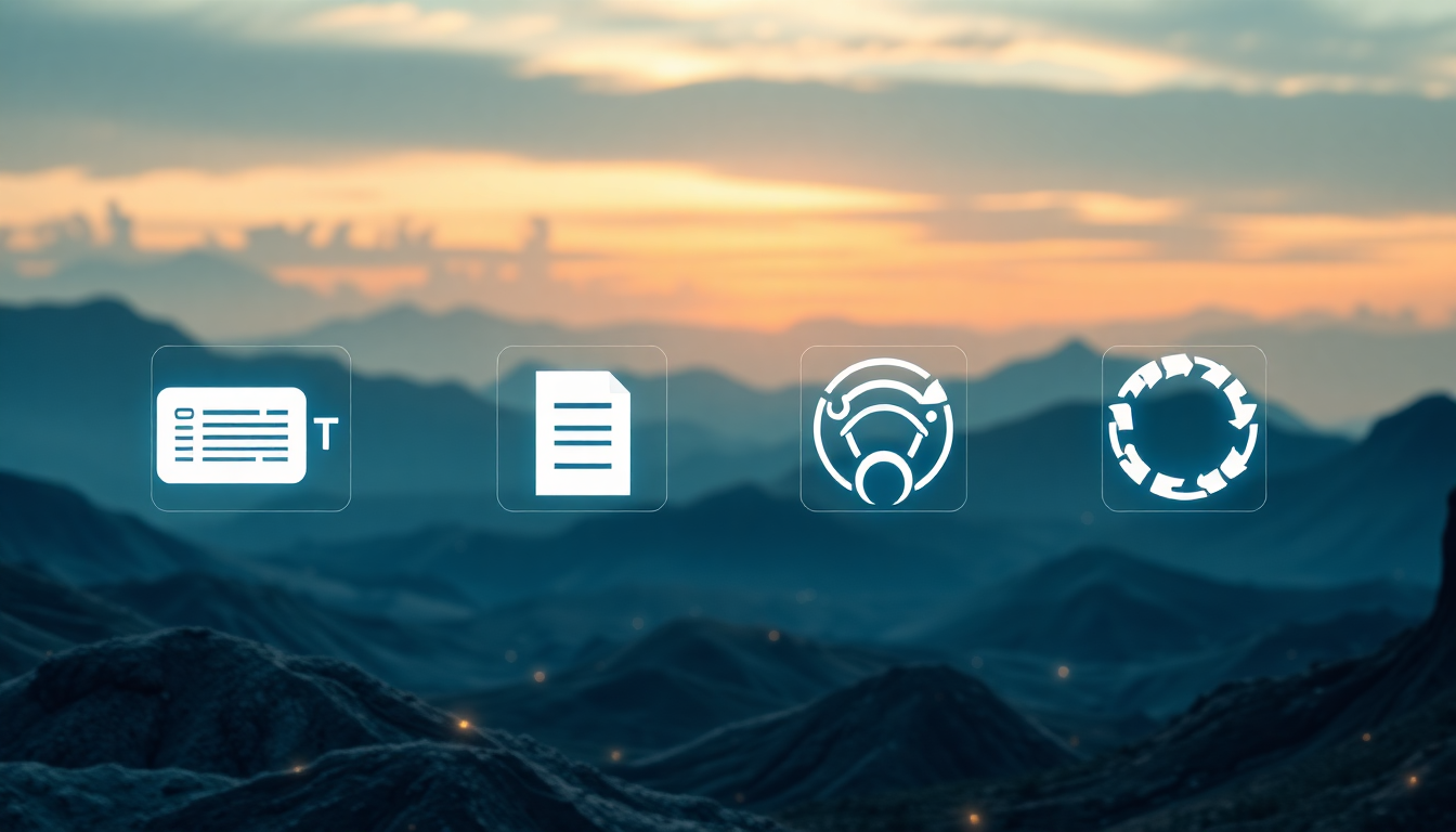 미래 지향적인 AI 에이전트들이 디지털 환경에서 ChatGPT, Claude, Perplexity AI, OpenClaw의 각 기능을 상징하는 아이콘과 함께 표현된 모습