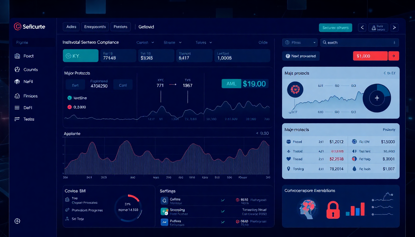 기관 맞춤형 보안 규제 준수 기능을 갖춘 탈중앙화 금융 플랫폼 화면