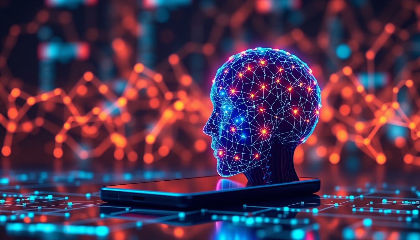 최신 AI 트렌드와 생성형 AI, 책임감 있는 AI, 엣지 AI 기술을 표현한 이미지