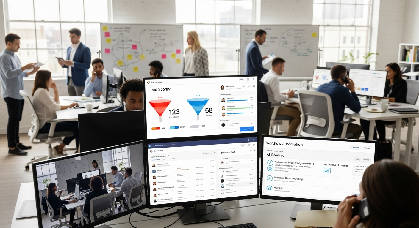AI 기반으로 잠재 고객 분석 및 CRM 자동화를 진행하는 영업팀 업무 환경