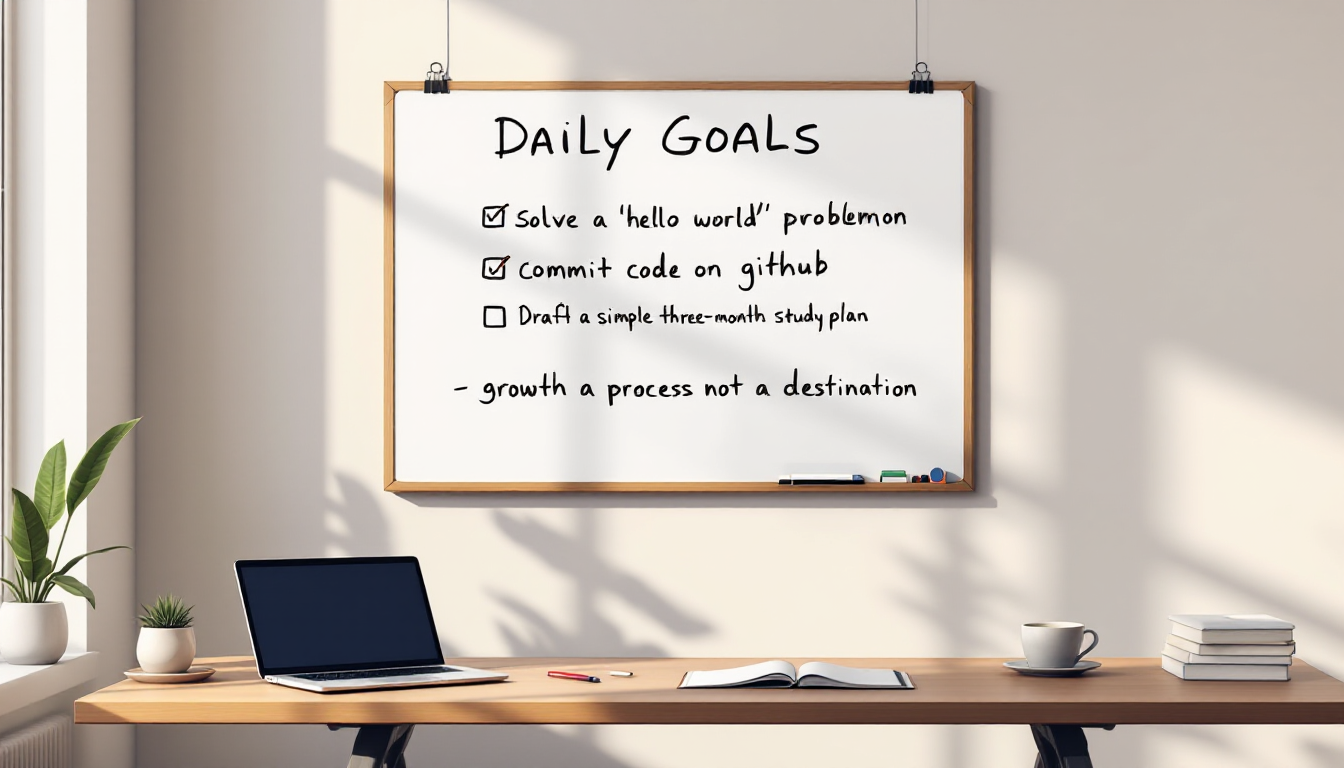 파이썬 독학을 위한 작은 목표와 꾸준함을 응원하는 체크리스트 이미지