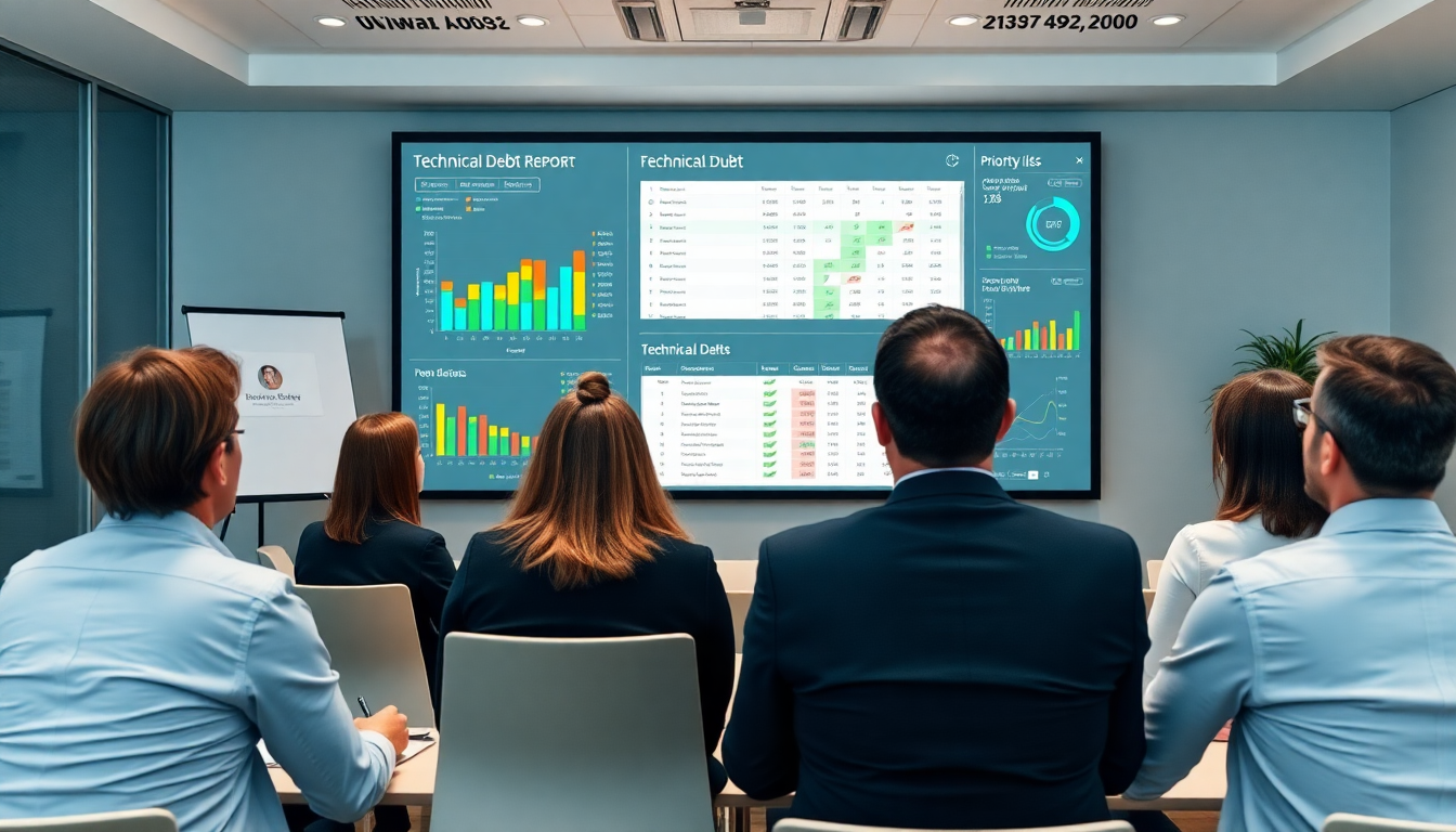 기술 부채 보고서 작성 및 활용을 위한 경영진 대상 보고회 이미지
