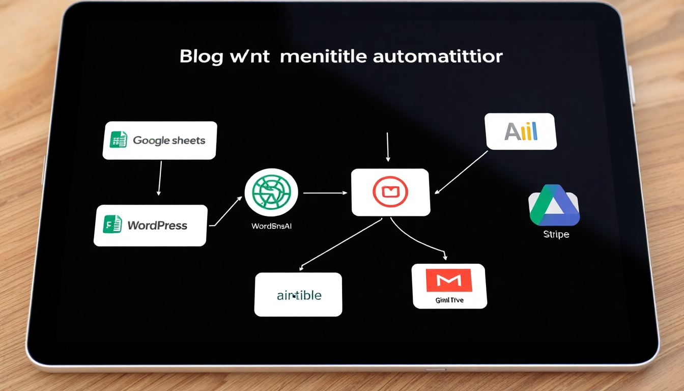 블로그 수익화를 위한 n8n 자동화 파이프라인 구축 흐름도 이미지