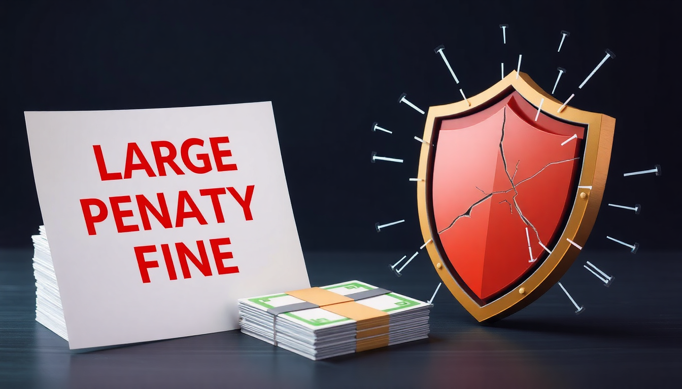 SKT에 부과된 거액의 과징금을 표현한 이미지