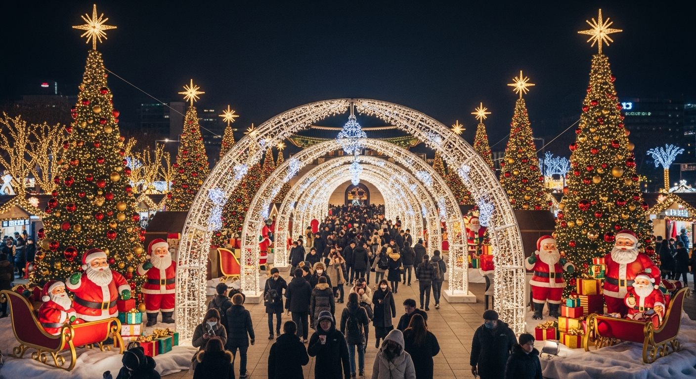 광화문광장의 산타마을 테마 크리스마스 마켓