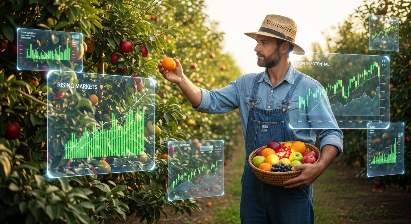 블록체인 주식 투자 전략으로 유망 기업을 직접 선별하는 모습을 표현한 이미지