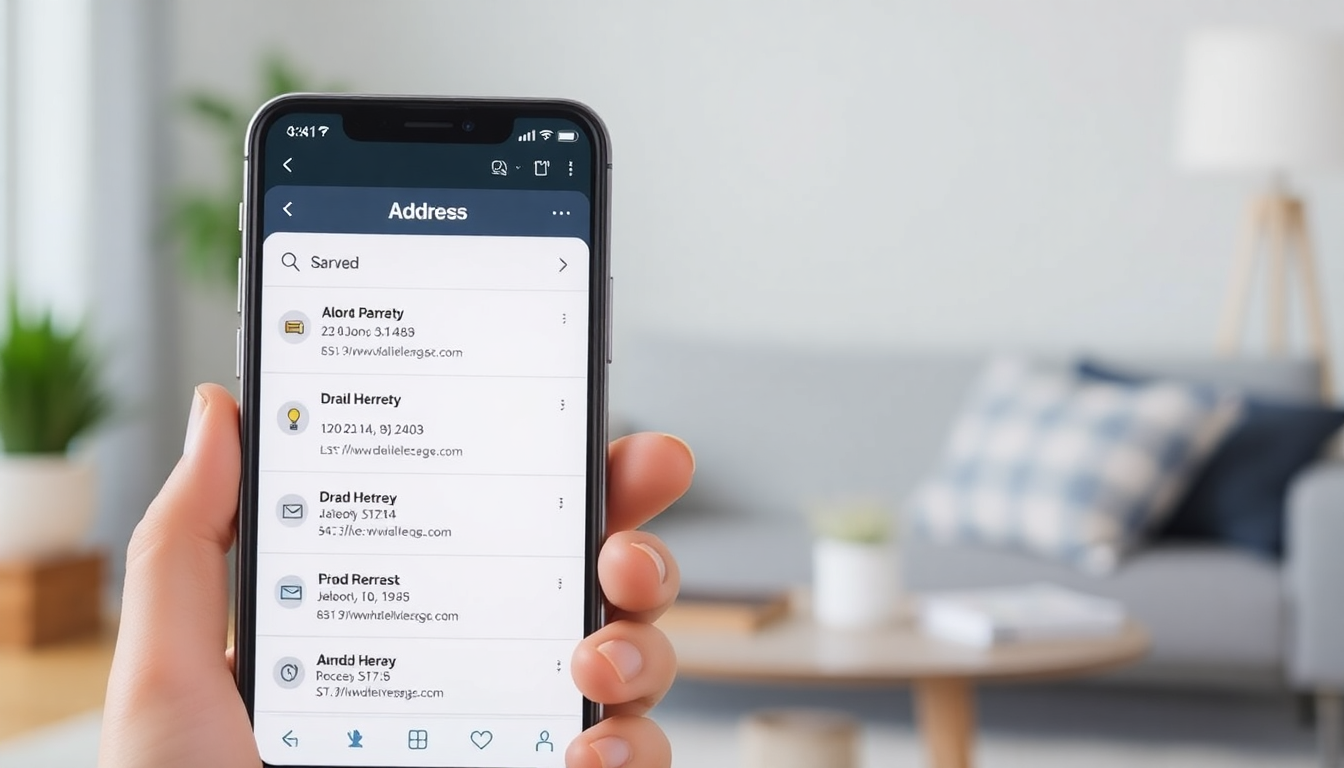 개인 배송지 정보를 정리하는 모습