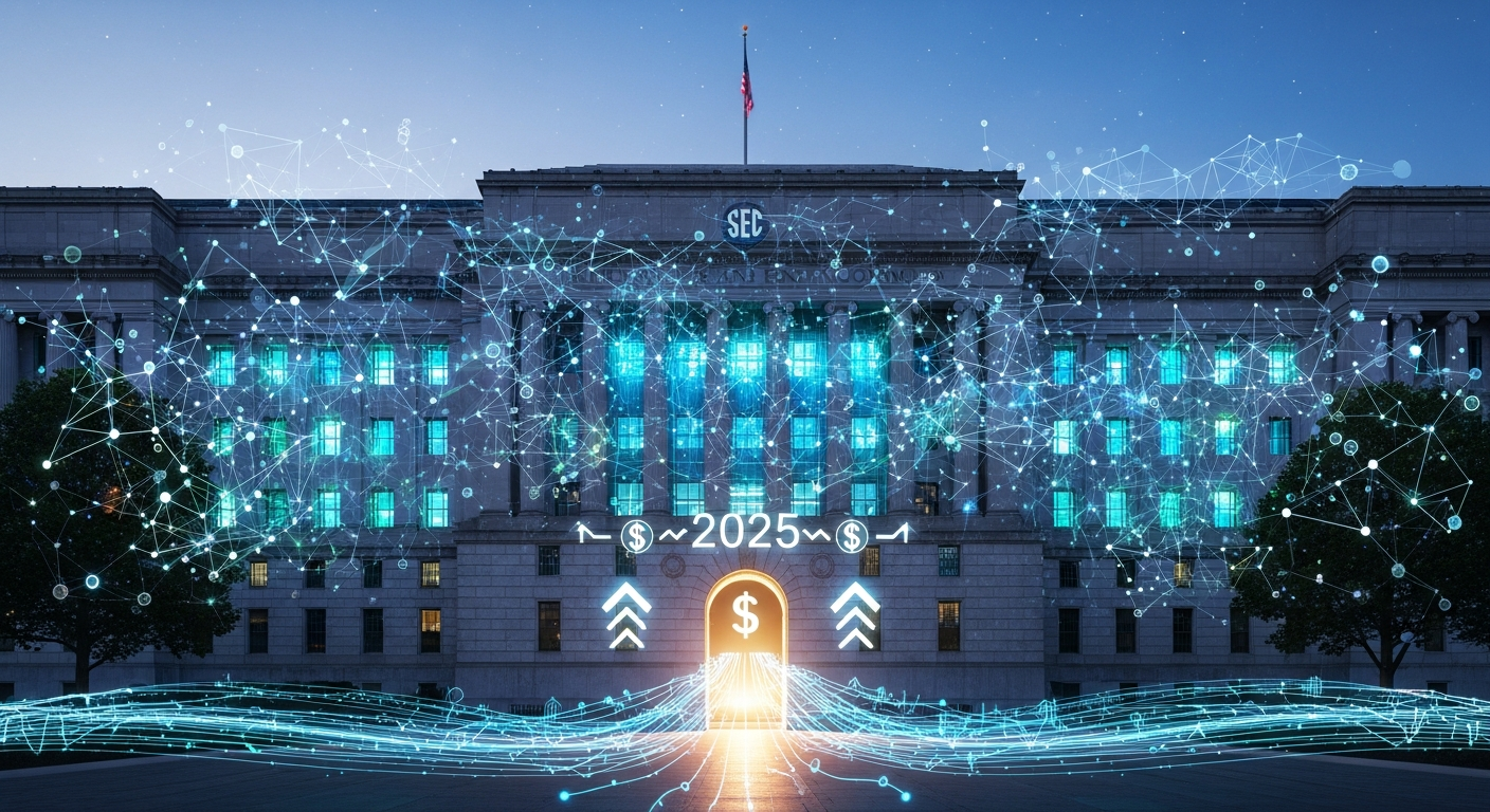 2025년 SEC의 규제 명확성을 상징하는 이미지