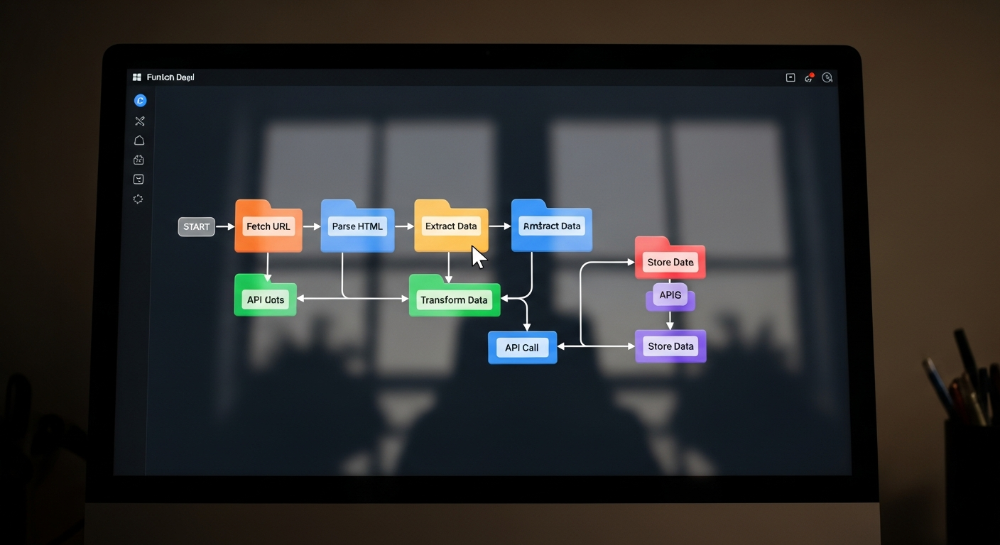 함수 중심의 웹 스크래핑과 API 통합 시스템 설계 이미지