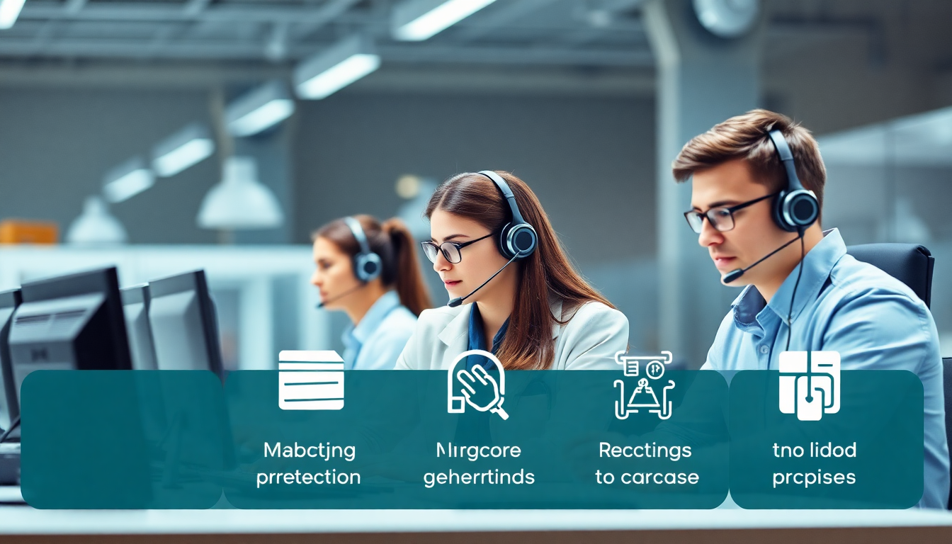 피해 신고 및 상담 기관에서 고객을 돕는 상담사들 모습